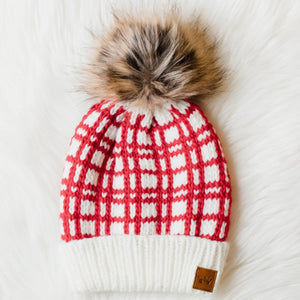 holiday vibes pom hat