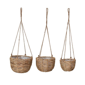 10.5" water hyacinth hanging planter