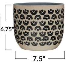 Load image into Gallery viewer, 7.5&quot; patterned planter
