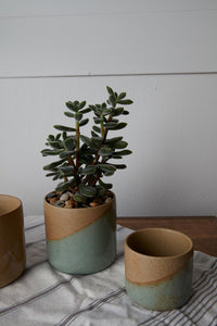 3.75" light blue marbella pot